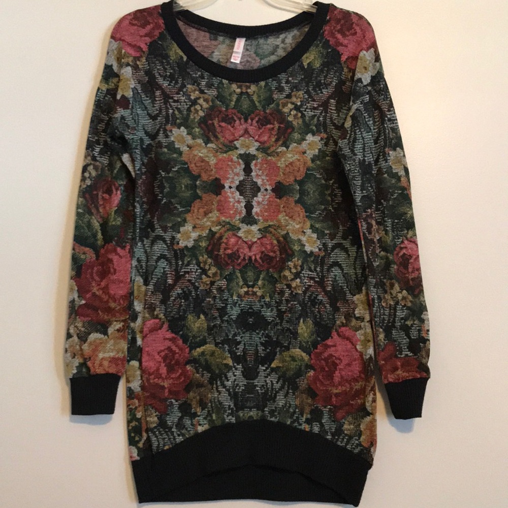Floral Sweater/Tunic Dress